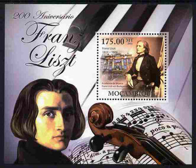 Mozambique 2011 200th Birth Anniversary of Franz Liszt perf s/sheet unmounted mint