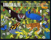 Great Britain 2011 WWF - The Amazon Rainforest perf sheetlet containing 4 values unmounted mint