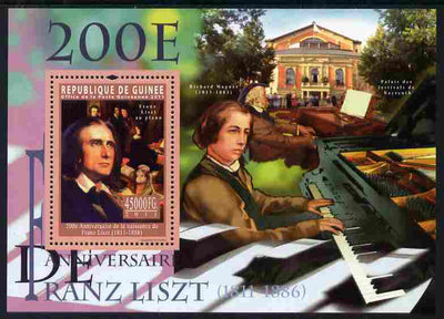Guinea - Conakry 2011 200th Birth Anniversary of Franz Liszt perf s/sheet unmounted mint