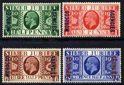 Morocco Agencies - British Currency 1935 KG5 Silver Jubilee set of 4 mounted mint SG 62-65
