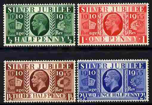 Great Britain 1935 KG5 Silver Jubilee set set of 4 mounted mint, SG 453-6