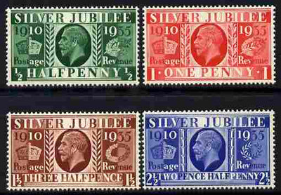 Great Britain 1935 KG5 Silver Jubilee set set of 4 mounted mint, SG 453-6
