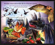 Togo 2011 International Year of Bats perf s/sheet unmounted mint