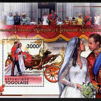 Togo 2011 Royal Wedding - William & Kate perf s/sheet unmounted mint