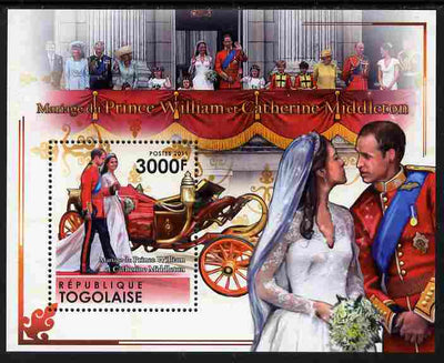 Togo 2011 Royal Wedding - William & Kate perf s/sheet unmounted mint