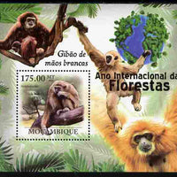 Mozambique 2011 International Year of the Forest - Monkeys perf s/sheet unmounted mint