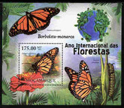 Mozambique 2011 International Year of the Forest - Butterflies perf s/sheet unmounted mint