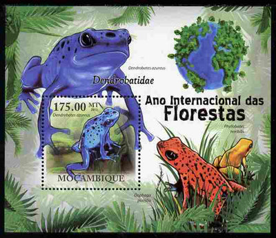 Mozambique 2011 International Year of the Forest - Poison Dart Frogs perf s/sheet unmounted mint