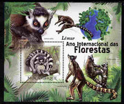 Mozambique 2011 International Year of the Forest - Lemurs perf s/sheet unmounted mint