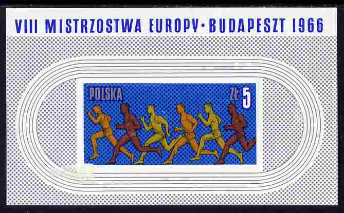 Poland 1966 European Athletic Championships imperf m/sheet unmounted mint, SG MS 1667