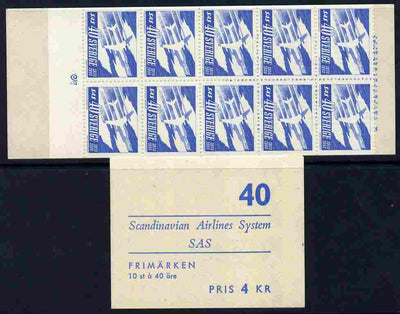 Sweden 1961 Tenth Anniversary of Scandinavian Airlines 4k booklet complete, SG SB139
