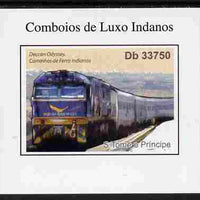 St Thomas & Prince Islands 2011 Indian Luxury Trains #1 imperf individual deluxe sheet unmounted mint. Note this item is privately produced and is offered purely on its thematic appeal