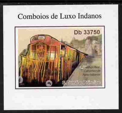 St Thomas & Prince Islands 2011 Indian Luxury Trains #2 imperf individual deluxe sheet unmounted mint. Note this item is privately produced and is offered purely on its thematic appeal