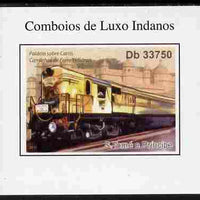 St Thomas & Prince Islands 2011 Indian Luxury Trains #3 imperf individual deluxe sheet unmounted mint. Note this item is privately produced and is offered purely on its thematic appeal