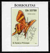 St Thomas & Prince Islands 2011 Butterflies #1 imperf individual deluxe sheet unmounted mint. Note this item is privately produced and is offered purely on its thematic appeal