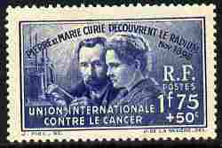 France 1938 International Anti-Cancer Fund 1f75 + 50c unmounted mint, SG 617