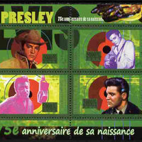 Guinea - Conakry 2010 75th Birth Anniversary of Elvis Presley perf sheetlet containig 4 values unmounted mint Michel 7967-70