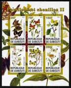Djibouti 2011 Butterflies & Caterpillars #2 imperf sheetlet containing 6 values unmounted mint