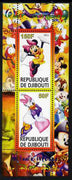 Djibouti 2011 Walt Disney - Minnie & Daisy perf sheetlet containing 2 values unmounted mint