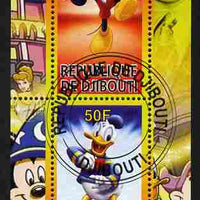 Djibouti 2011 Walt Disney - Mickey Mouse & Donald perf sheetlet containing 2 values fine cto used