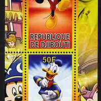 Djibouti 2011 Walt Disney - Mickey Mouse & Donald perf sheetlet containing 2 values unmounted mint