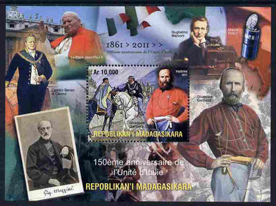 Madagascar 2011 150th Anniversary of Kingdom of Italy perf m/sheet unmounted mint. Note this item is privately produced and is offered purely on its thematic appeal
