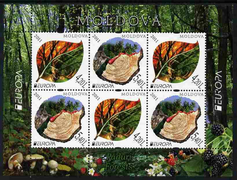 Moldova 2011 Europa - Forests perf m/sheet unmounted mint