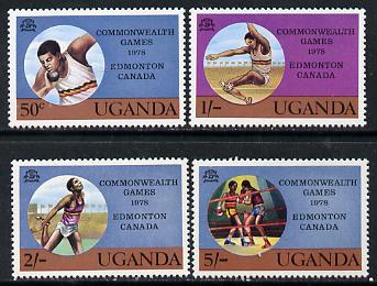 Uganda 1978 Commonwealth Games set of 4, SG 210-13 unmounted mint