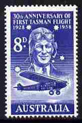 Australia 1958 30th Anniversary of First Air Crossing of Tasman Sea 8d unmounted mint, SG 304