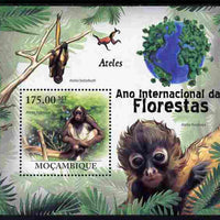 Mozambique 2011 International Year of the Forest - Spider Monkeys perf m/sheet unmounted mint, Michel BL431