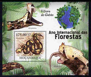 Mozambique 2011 International Year of the Forest - Snakes perf m/sheet unmounted mint, Michel BL413