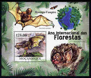 Mozambique 2011 International Year of the Forest - Vampire Bats perf m/sheet unmounted mint, Michel BL422