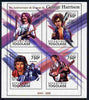 Togo 2011 Tenth Death Anniversary of George Harrison perf sheetlet containing 4 values unmounted mint