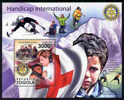 Togo 2011 Handicap International perf m/sheet with Rotary Logo unmounted mint