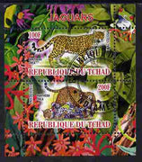 Chad 2011 Leopards perf sheetlet containing 2 values cto used