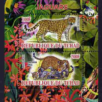 Chad 2011 Leopards perf sheetlet containing 2 values unmounted mint