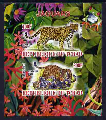 Chad 2011 Leopards imperf sheetlet containing 2 values unmounted mint