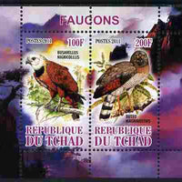 Chad 2011 Birds of Prey perf sheetlet containing 2 values unmounted mint