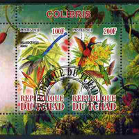 Chad 2011 Humming Birds perf sheetlet containing 2 values cto used