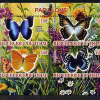 Chad 2011 Butterflies #2 perf sheetlet containing 4 values unmounted mint