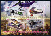Chad 2011 Aircraft of World War 1 perf sheetlet containing 4 values unmounted mint