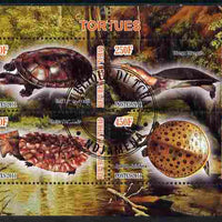 Chad 2011 Turtles #1 perf sheetlet containing 4 values cto used