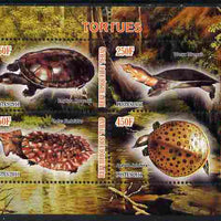 Chad 2011 Turtles #1 perf sheetlet containing 4 values unmounted mint