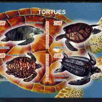 Chad 2011 Turtles #2 imperf sheetlet containing 4 values unmounted mint
