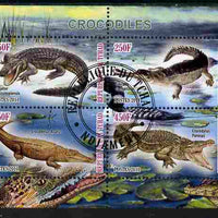 Chad 2011 Crocodiles perf sheetlet containing 4 values cto used