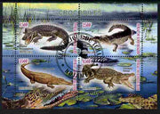 Chad 2011 Crocodiles perf sheetlet containing 4 values cto used
