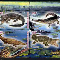 Chad 2011 Crocodiles perf sheetlet containing 4 values unmounted mint