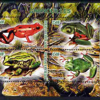 Chad 2011 Frogs #1 perf sheetlet containing 4 values unmounted mint