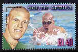 South Africa 2001 Sporting Heroes - Terence Parkin (swimming) 1r40 unmounted mint SG 1251