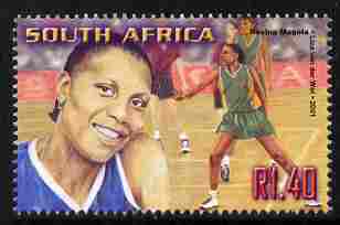 South Africa 2001 Sporting Heroes - Rosina Magola (netball) 1r40 unmounted mint SG 1252